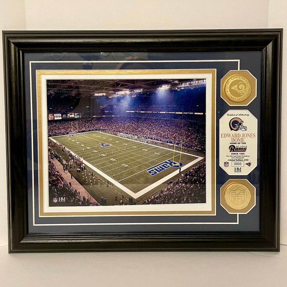 Highland Mint St. Louis Rams Edward Jones Framed Photo & Commemorative C…